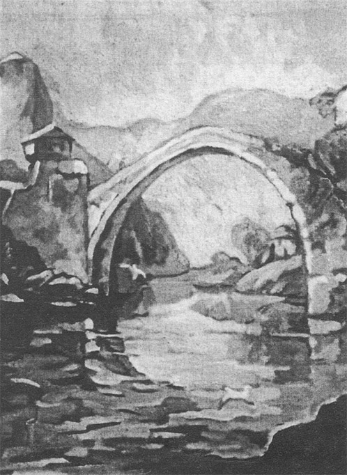 Hazim Ćišić: Stari most u Mostaru